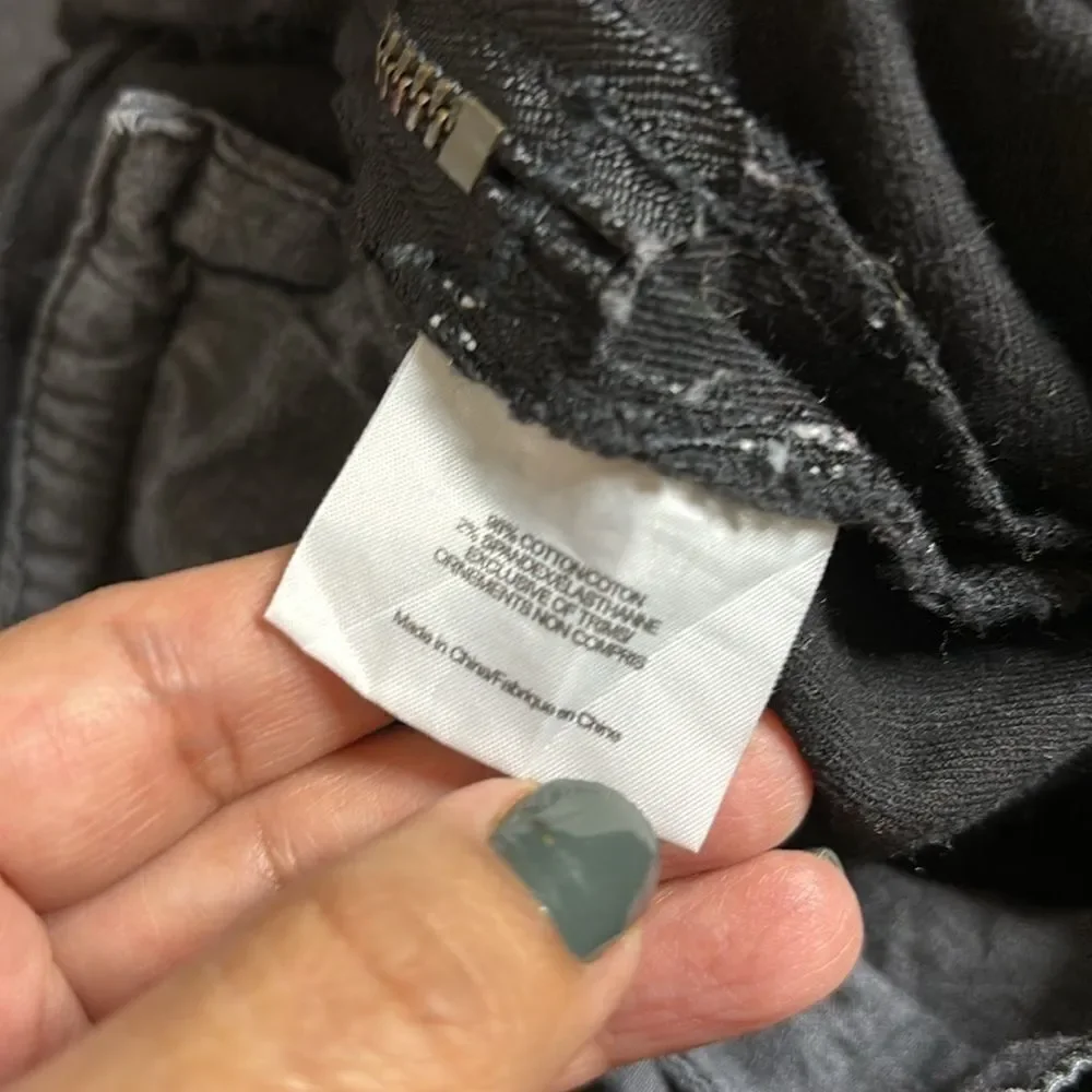 Tory Burch Skinny Black Stretch Side Zipper Jeans 27 Denim Luxury Casual‌‌‌‌‌‌